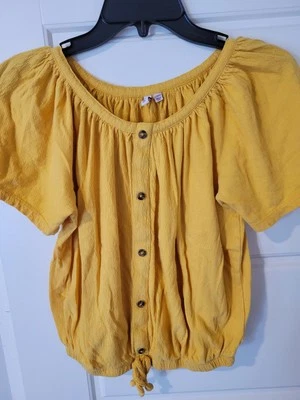 Top amarillo manga corta SO para niña talla grande (10/12) Foto 1 de 3