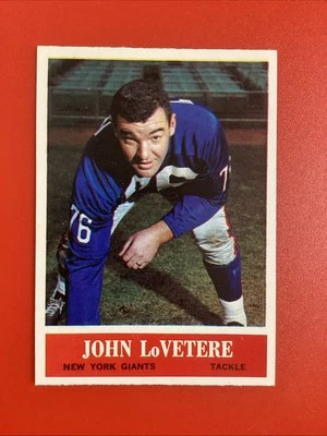 1964 Philadelphia Phil. Football FB #120 John LoVetere Giants NM/MT+ sharp ! - Image 1 of 2