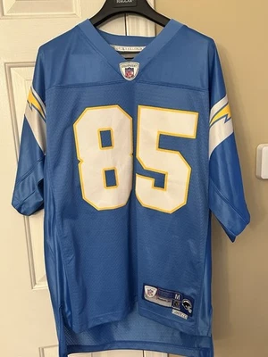 Chargers Antonio Gates 85 Stitched Reebok Jersey Sz Medium Length +2 Powder Blue - Image 1 of 4