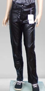 MAYORAL size 14 Girls black faux-leather boot-cut ankle pants PU/polyester - Picture 1 of 17