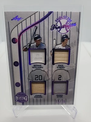 2025 Leaf Bronx Legacy "Pride of the Pinstripes" Williams O'Neil Posada Jeter  - Image 1 of 2