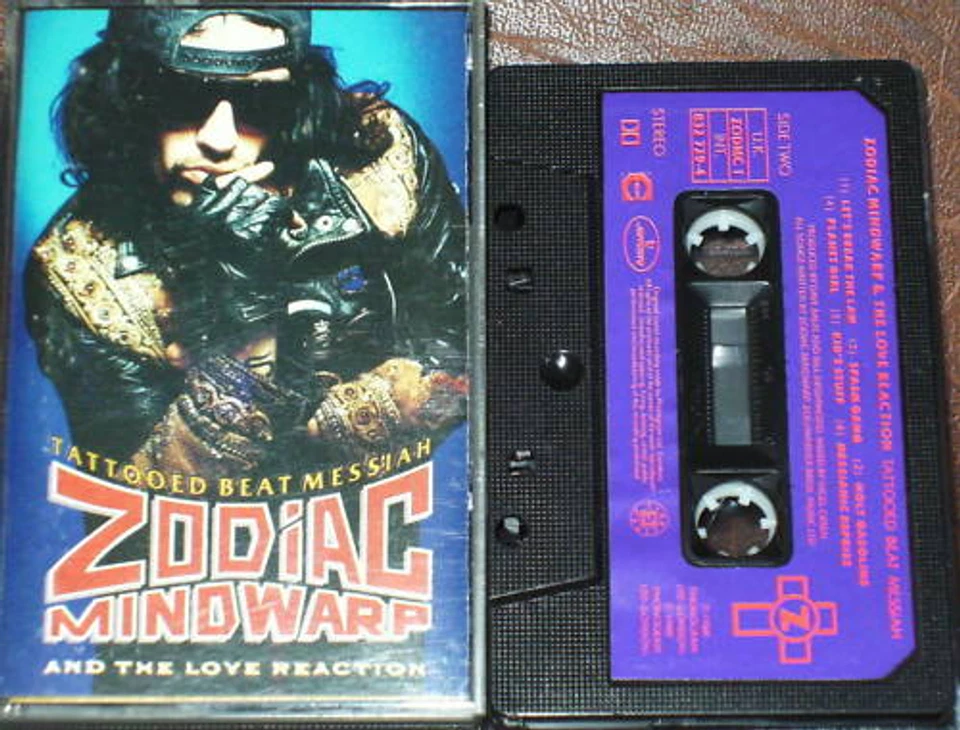 ZODIAC MINDWARP TATTOOED BEAT MESSIAH CASSETTE ALBUM ROCK HARD ROCK - Image 1 of 1
