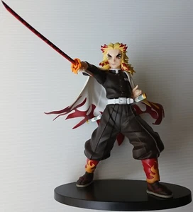 8" Anime Demon Slayer Rengoku Kyoujurou Action Figure Rare Sword Battle Stance - Picture 1 of 9