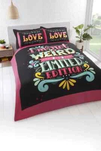 Juego de funda de cama edredón edredón edición limitada individual rosa negro - Imagen 1 de 2