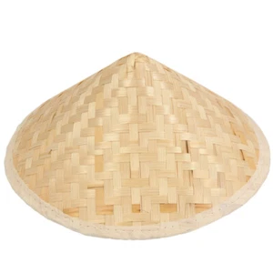 Straw Bamboo Cone Sun Hat Garden Farmer Fishing Kids Decor Hat Child - Picture 1 of 6