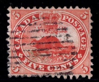 #15iii Beaver 5c Canada used very thick paper - Image 1 of 2