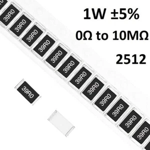 2512 SMD/SMT Resistors 1W Chip Resistance ±5%- Range of ( 0Ω to 10MΩ ) - Picture 1 of 1