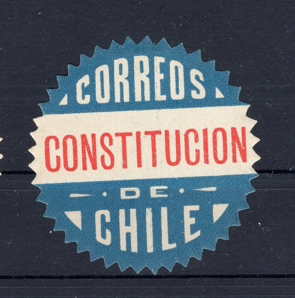 CHILE 1915 Sawtooth seal CONSTITUCION MLH must see - Image 1 of 1