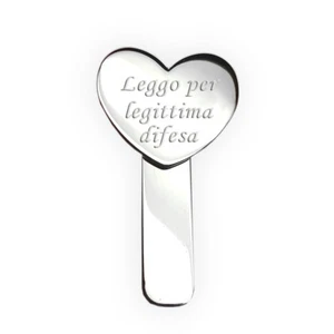 Segnalibro cuore in argento 925 con incisione personalizzata - Foto 1 di 1