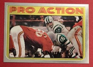 1996 Topps Chrome Joe Namath Reprint Refractor 1972 Topps Pro Action #343 - Picture 1 of 2