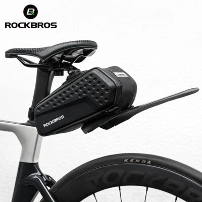 ROCKBROS Bike Tail Bag With Fender Combo Bag Hard ShellTop Tube Bag Waterproof - Image 1 of 4
