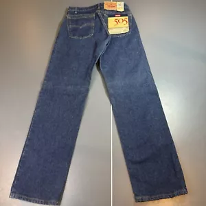 Vintage Levis 505 Blue Jeans Denim Deadstock Neu mit Etikett 31x31 (eigentlich 29x31) Straight - Bild 1 von 14