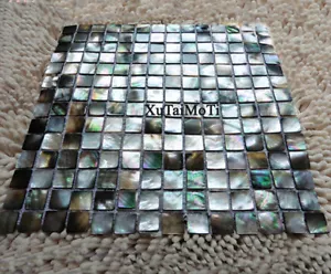 Black Lip Shell Mosaic Tile Mother of Pearl Kitchen Shower Decoravtive Tiles - Picture 1 of 6