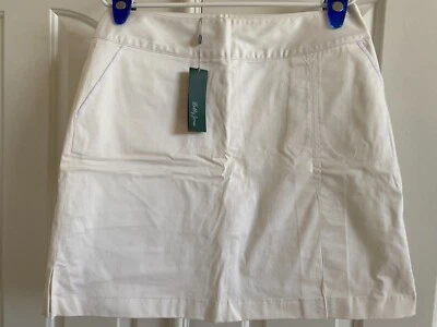 Falda corta de golf blanca Bobby Jones para mujer talla 8 NUEVA con etiquetas 2008 Y2K Foto 1 de 4