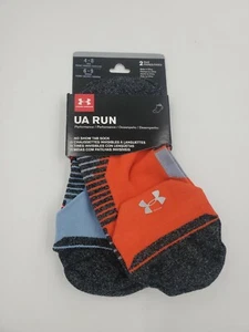 2 Pair Under Armour Running Socks, Men's Shoe 4-8 Women's 6-9, No Show, B45 MP - Picture 1 of 4