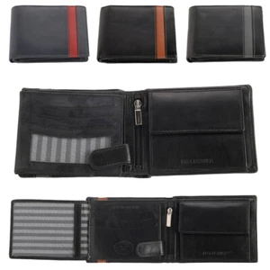 Men's Luxury Leather Wallet with Coin Holder Organiser Purse RFID Blocking - Picture 1 of 11