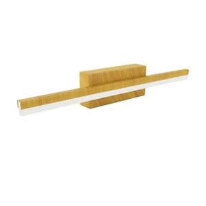 LED Aplique Luces de Espejo IP44 B: 40 CM 4000K Neutro Acero Aspecto de Madera - Imagen 1 de 1