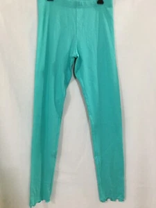New Old Navy Girls Leggings Built in tough Turquoise Rib Lettuce Hem Many sizes - Picture 1 of 2