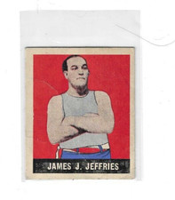 1948 LEAF #9 JAMES JEFFRIES VG- DECENT CENTERING PRICED TO SELL!