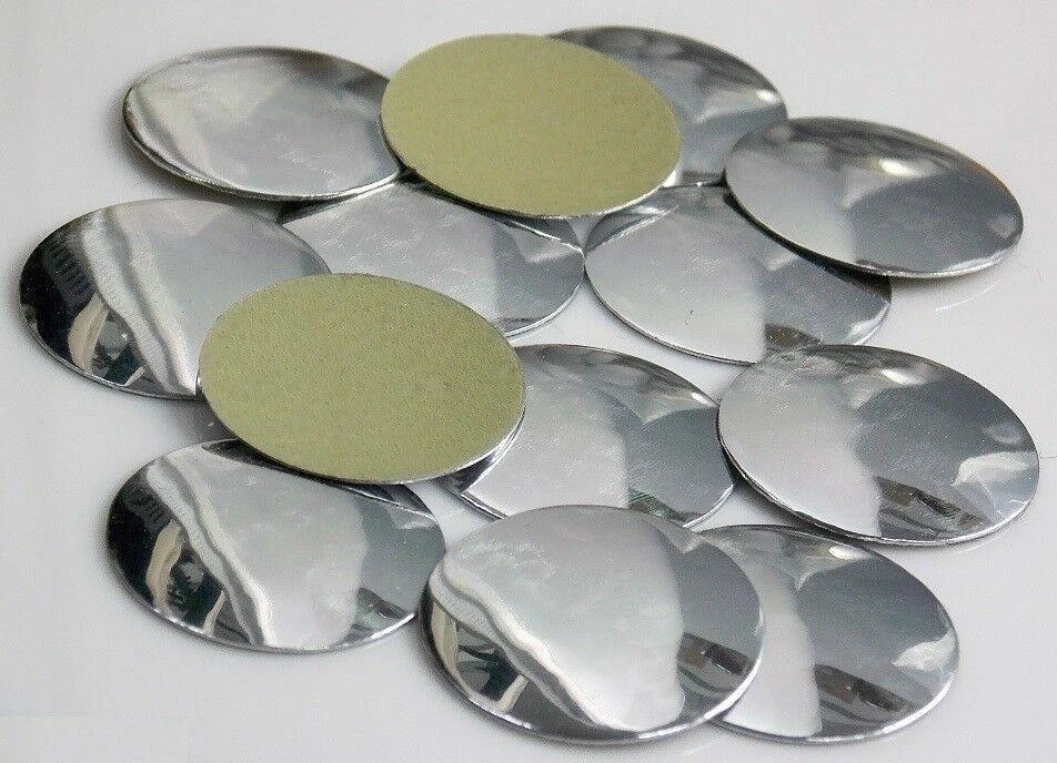 BORCHIA Piatta Tonda 22mm 15pz argento silver tondo scarpe maglie borchie piatte - Immagine 1 di 1