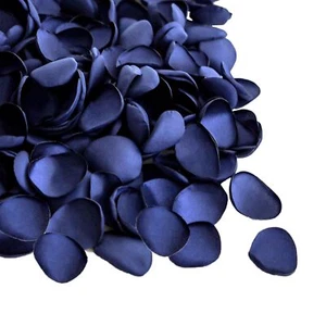 Navy Blue Rose Petals 300pcs Satin Flower Wedding Table Centerpieces - Picture 1 of 7
