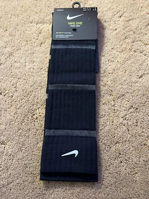 Nike One Knee High Training Socks Black Size 7.5-9 1 Pair CU8398-010 - Image 1 of 4