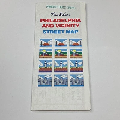 TravelVision Philadelphia and Vicinity Street Map Folded - Imagen 1 de 2