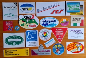 Aufkleber-Sammlung Werbeaufkleber Konvolut 80er/90er Sticker, 20 Stück - Bild 1 von 1