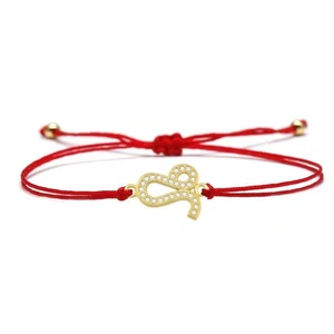 Leo Zodiac Red String Protection Bracelet - Picture 1 of 3