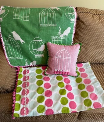 Eastern Accents POLLY BIRD CAGE Euro Sham pillowcase throw pillow Polka Dots - Image 1 of 4