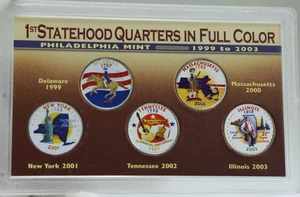 1999-2003 Statehood Quarters in Full Color in Case - Picture 1 of 2