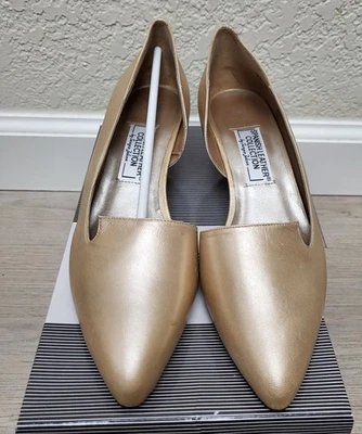 Spanish Leather Sergio Zelcer 9M Platino Slip-on Champagne Spain Holiday  - Image 1 of 4