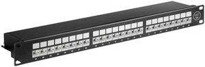 Panel krosowy Ethernet CAT 6A 19-calowy 24-portowy ekranowany STP; NET PATCH PANEL CAT6a - Zdjęcie 1 z 1
