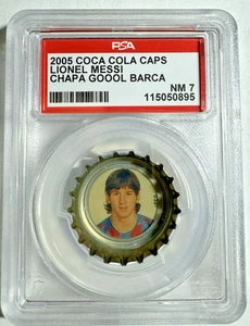Lionel Messi 2005 Coca Cola Chapa Goool Barca Coke Caps PSA 7 Barcelona Soccer - Picture 1 of 2