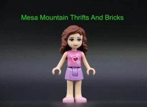 LEGO® Olivia Minifig frnd0017 Friends Skirt & Pink Top 3184 30102 3315 Girl Fig - Picture 1 of 5