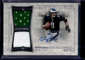 Nick Foles 2014 Topps Museum Collection Dual Jersey Patch Auto /75 - Picture 1 of 2