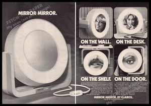 Clairol Mirror Mirror 1970s Print Advertisement (2 page) 1975 Bathroom Cosmetic - Picture 1 of 1