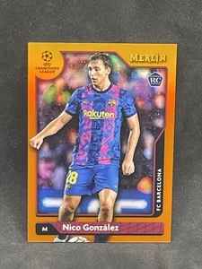 2021 Topps Chrome Merlin UCL Nico Gonzalez Orange Refractor /25 Rookie RC - Picture 1 of 2