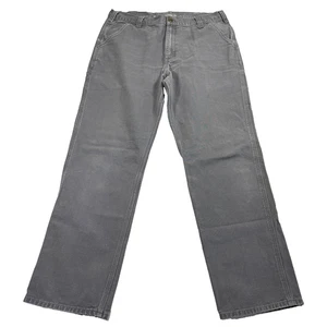 Pantalones de mezclilla Carhartt para hombre 38x34 gris calce relajado ropa de trabajo pantalones resistentes Streetwea - Imagen 1 de 11