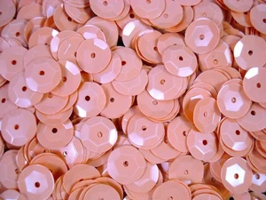 Sequins 10mm Apricot Opaque 125g DIY Crafts Sewing Dressmaking Embellishments - Picture 1 of 2