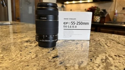Canon EF-S 55-250mm f/4-5.6 IS lens READ for Digital EOS 90D 80D 70D T8 T7 T5 7D - Image 1 of 3
