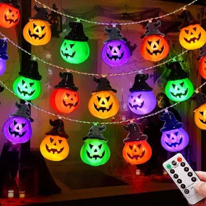 Multi-Colour LED Pumpkin Halloween Decorations, Battery Operated Halloween Light - Picture 1 of 9