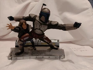 Figura Estatua Suelta Hasbro Star Wars Unleashed JANGO FETT & BOBA FET - Imagen 1 de 7