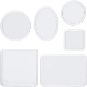 6 Piece Resin Molds Set Epoxy Casting Moulds With Round Coaster Square Oval etc - Picture 1 of 6