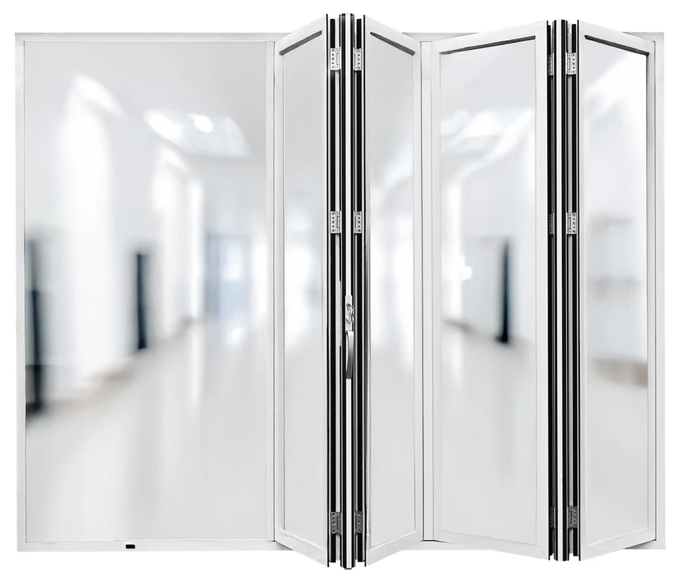 4 Panel, 0R4L or 4R0L, Folding Patio Door, Outswing, Folded Out, Aluminum - Image 1 of 1