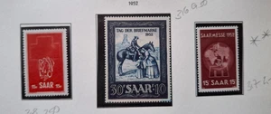 Saarland Olympische Sommerspiele 1952 Mi. Nr. 316 + 317/18 postfrisch** - Bild 1 von 1