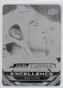 PLACA DE IMPRESIÓN NEGRA LIENZO S2 CUBIERTA SUPERIOR 2024-25 POE MARK MESSIER 1/1 CANADÁ - Imagen 1 de 2