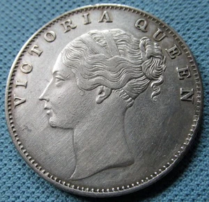 1840 British Colonial East India Co. Silver Rupee-Lovely Queen Victoria Old Coin - Picture 1 of 8