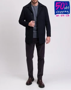 RRP €385 DOMENICO TAGLIENTE Baize Coat IT54 US44 XXL Cashmere & Wool Blend - Picture 1 of 12