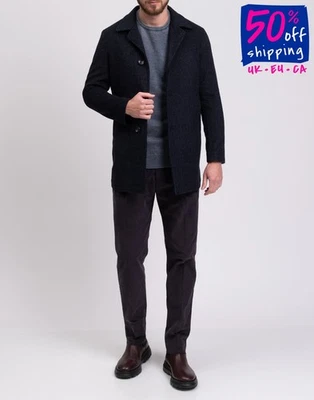 RRP €385 DOMENICO TAGLIENTE Baize Coat IT54 US44 XXL Cashmere & Wool Blend - Image 1 of 4